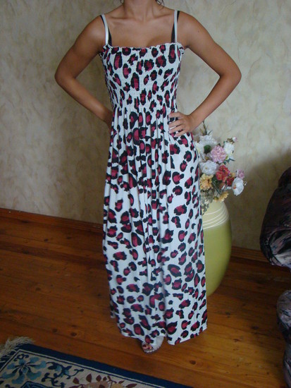 Nauja.Ilga leopardinė suknelė