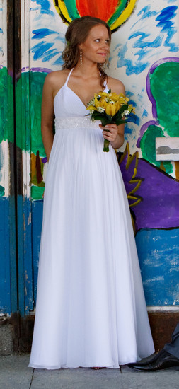 Graikiško stiliaus vestuvinė suknelė