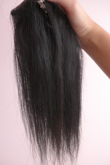 Natūralūs juodi plaukų tresai
