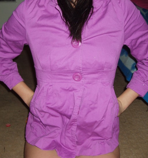 Violetinis paltukas su sagom