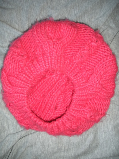 Šilta,rožinė beretė