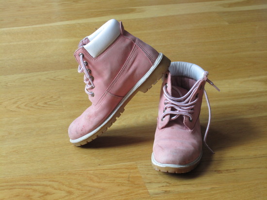 Timberland stiliaus roziniai batai