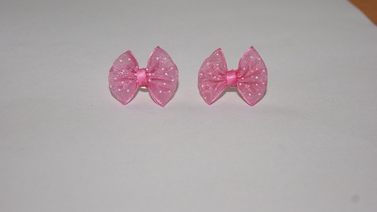 rožiniai auskariukai kaspinėliai 
