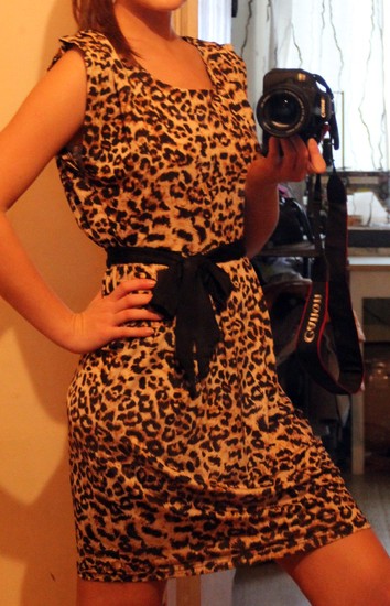 !Nauja leopardinė seppala suknelė