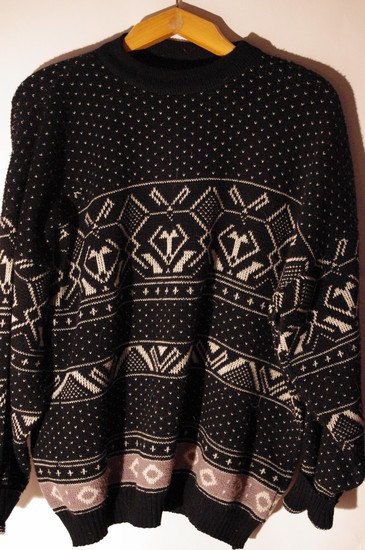 Žiemiškas oversized megztinis