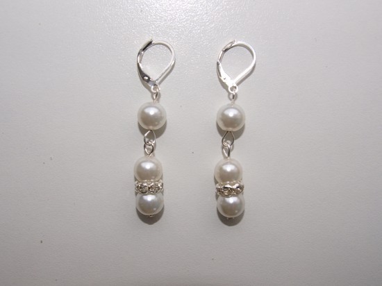 Stiklo perlų auskariukai