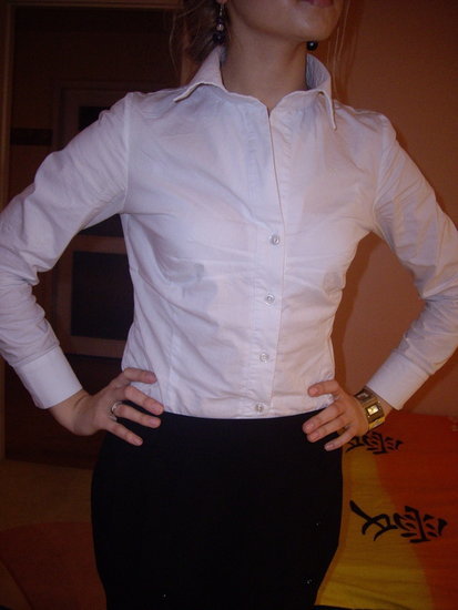 Elegantiški Figl balti marškiniai