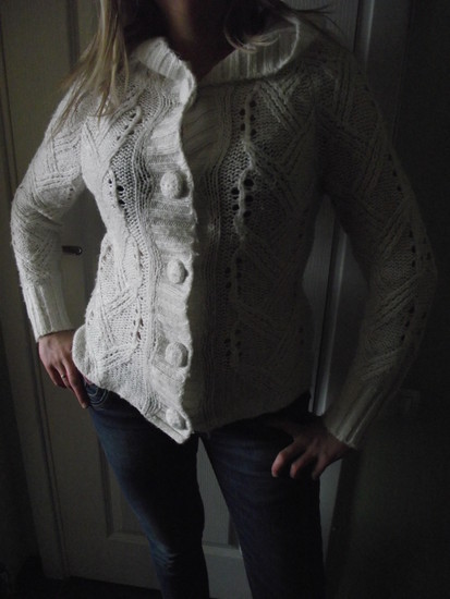 S/m Dydžio baltas megztinis