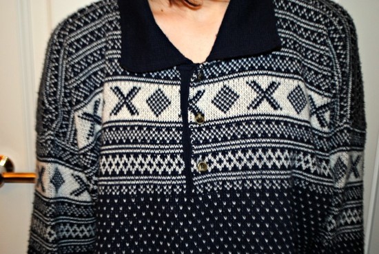 Skandinaviškų raštų megztinis
