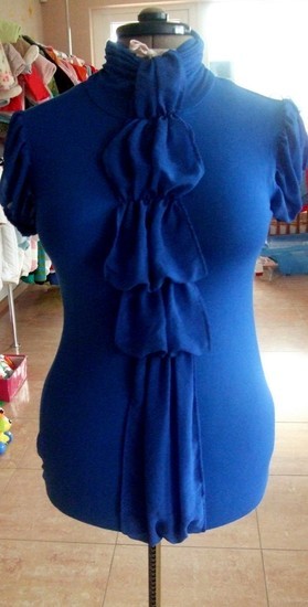 mėlyna ryski suknele, tunika