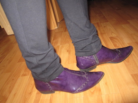 Tamaris violetiniai lakuoti batai