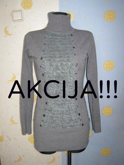 AKCIJA!!! 45LT Naujas gražus pilkas megztinis