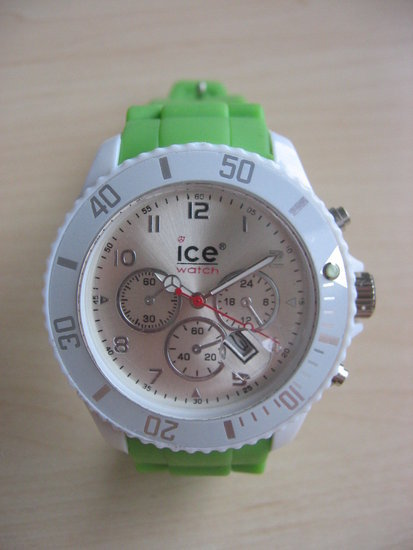 ICE laikrodis silikonine žalia apyranke