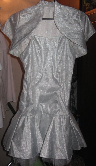 Šventinė sidabrinė suknelė