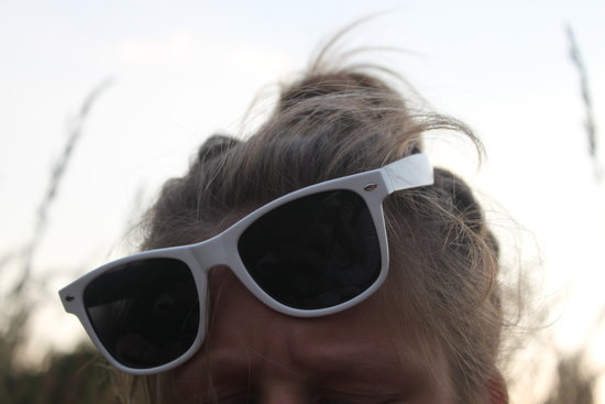 Nauji balti wayfarer nerd akiniai nuo saulės