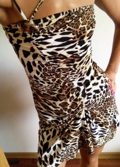 Leopardine suknėle