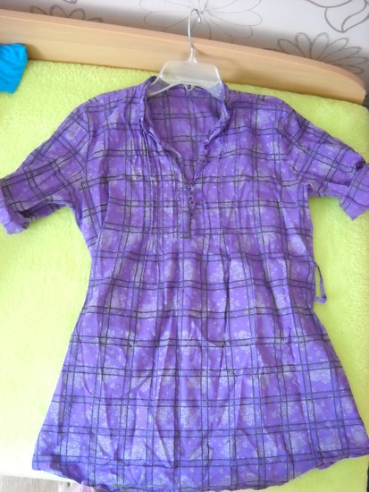 Violetiniai ilgi marškiniai
