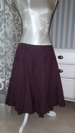 Purpurinis lininis sijonas