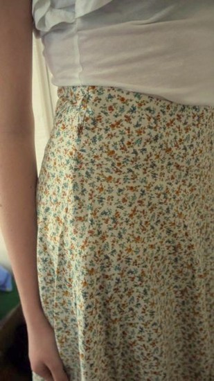 Romantiškas vasarinis vintage sijonas