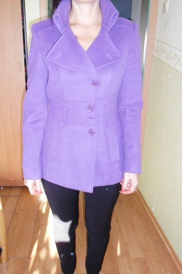 Violetinis moteriškas paltukas