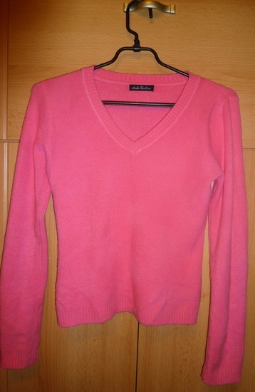 naujas šiltas rožinis megztinis