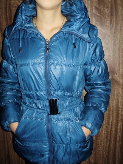 Šilta mėlyna striukė,paltas