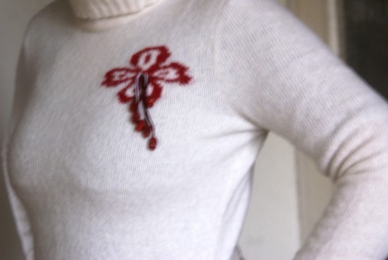 Kalėdinis Vilnonis baltas megztinis 