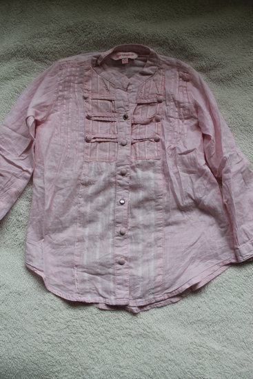 Rožiniai mergaitiški marškiniai 3-4m mergaitėms