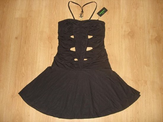 Nauja puošni juoda mini suknelė, S dydis, 65 Lt