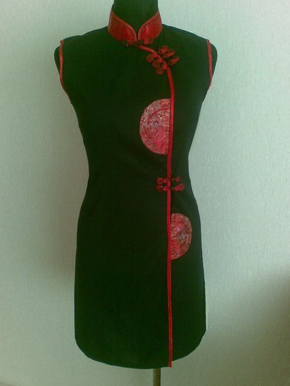 Lininė nauja suknelė (juoda) 