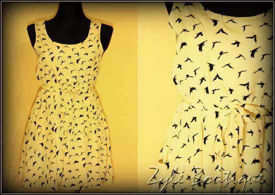 Romantiška suknelė su paukščiais.(s-m)