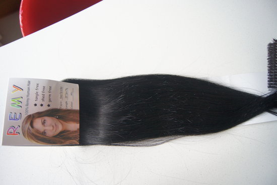 Natūralus plaukų tresai 50cm 70g nauji juodi 1