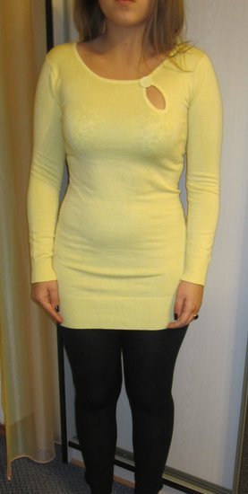 geltonas megztinukas-suknyte
