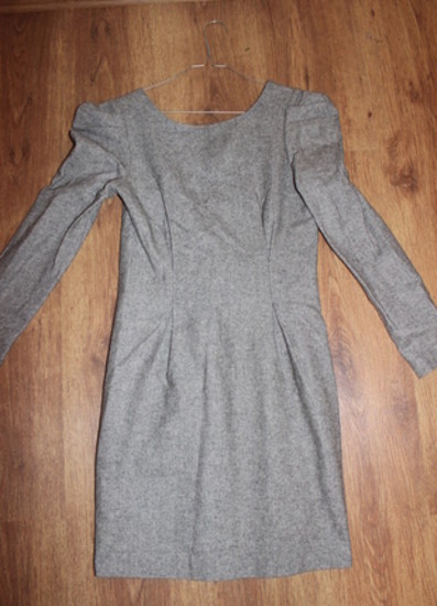 Moteriška pilka klasikinė suknelė