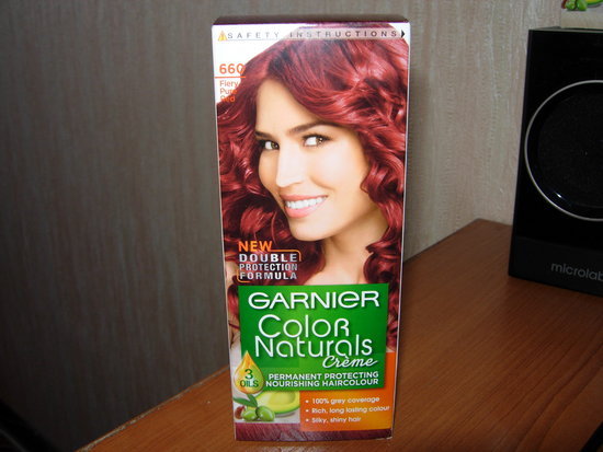 Garnier Color Naturals, liepsnojanti raudona