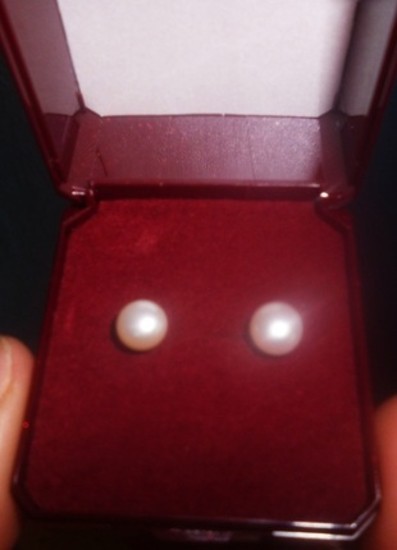 Auksiniai 585 prabos auskarai su perlais