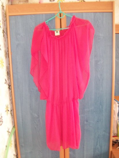 Rožinė vasariška suknelė-tunika