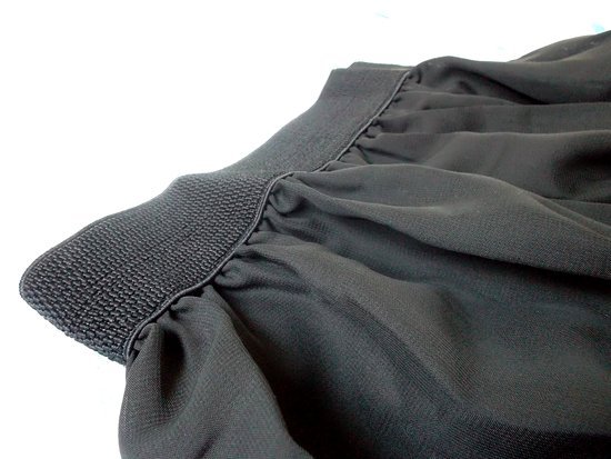Ilgas juodas šifono sijonas