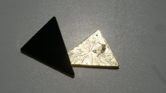 Nauji auskarai auksiniai trikampai