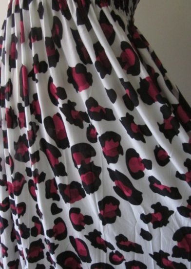 Ružavo leopardo ilga maxi suknia
