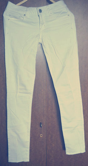 Skinny balti džinsai