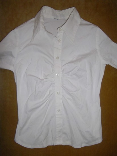 Balti liemenuoti marškiniai-palaidinė