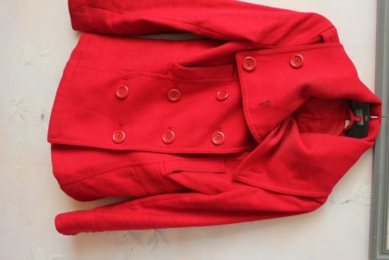 H&M raudonas paltas