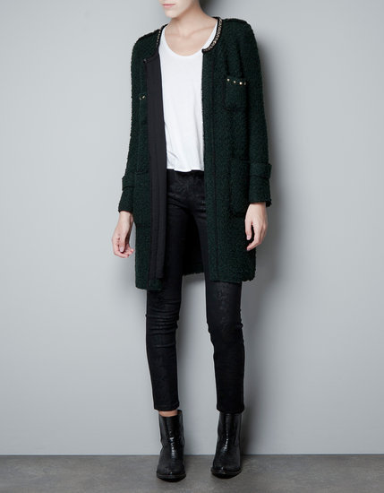 Naujas Zara Woman paltas su kniedėm ir grandine