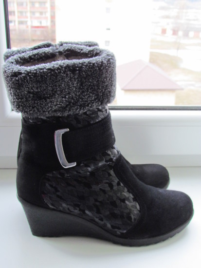 Nauji žieminiai odiniai batai su kailiu
