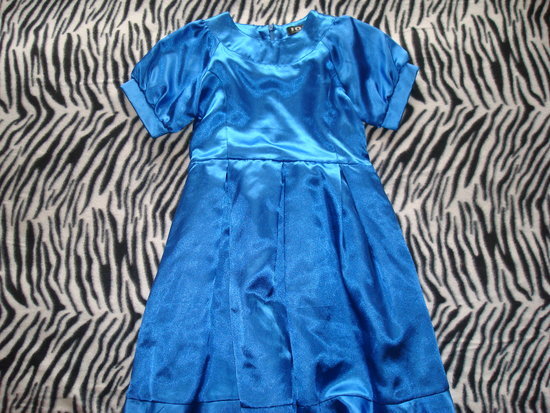Mėlyna suknelė mergaitei 128 cm