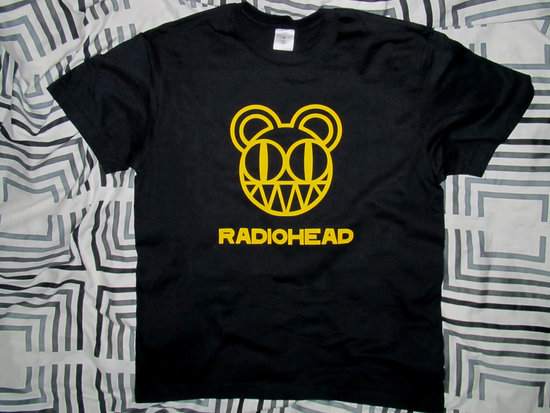 Radiohead juodi vyriški marškinėliai