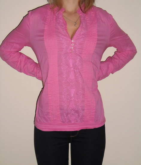 Dailūs rožiniai marškiniai S/M dydžio