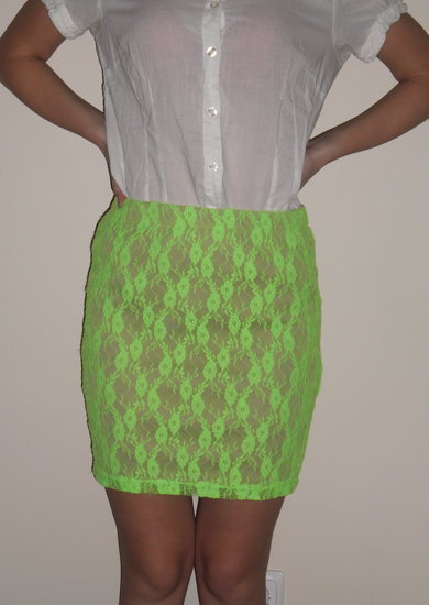 neoninis žalias sijonas. XS
