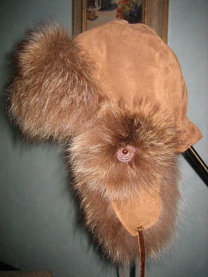 Lapės kailio žieminė kepurė